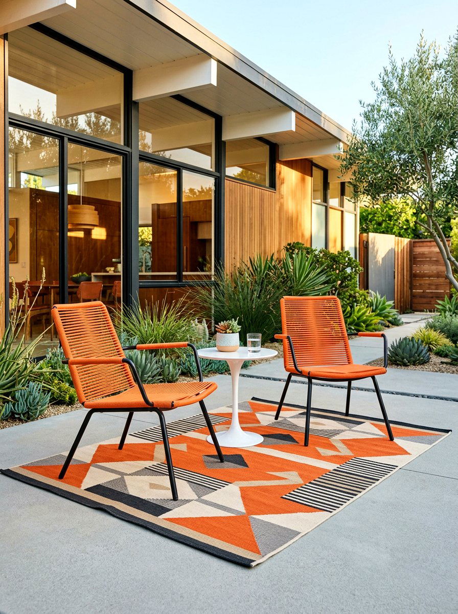 Mid century modern outdoor chairs - 30 patio conversation area ideas