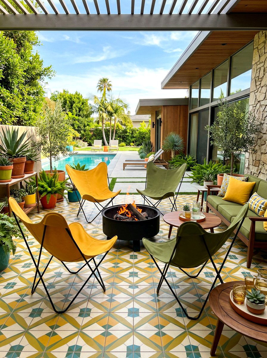 Mid century modern patio - 30 California casual patio lounge ideas
