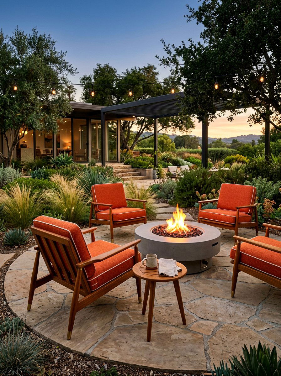 Mid century modern patio chair - 30 wooden patio furniture ideas