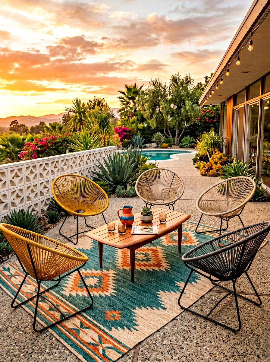 Mid century modern patio furniture - 30 outdoor dining furniture ideas