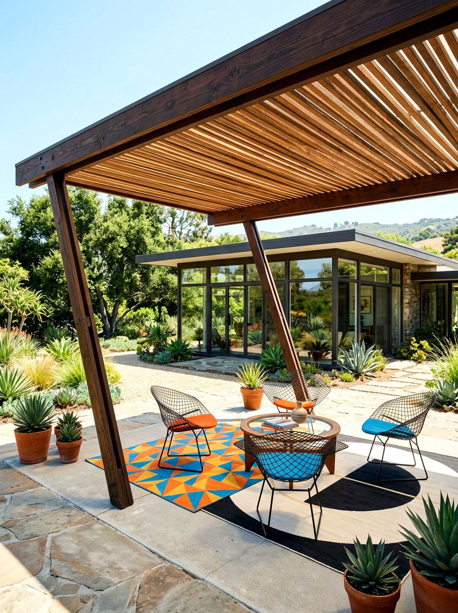 Mid century modern pergola - 30 modern pergola ideas