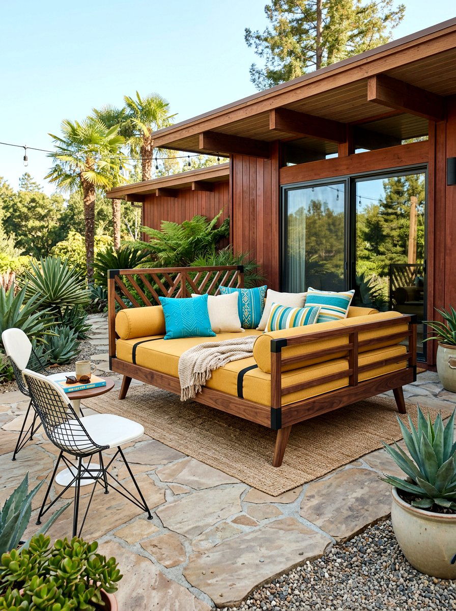Mid century modern porch bed - 30 porch swing bed ideas