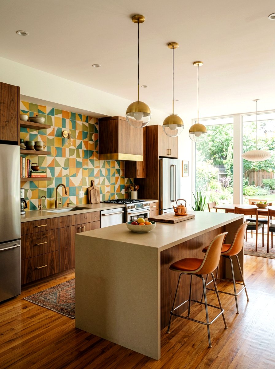 Mid century modern quartz - 30 quartz kitchen ideas