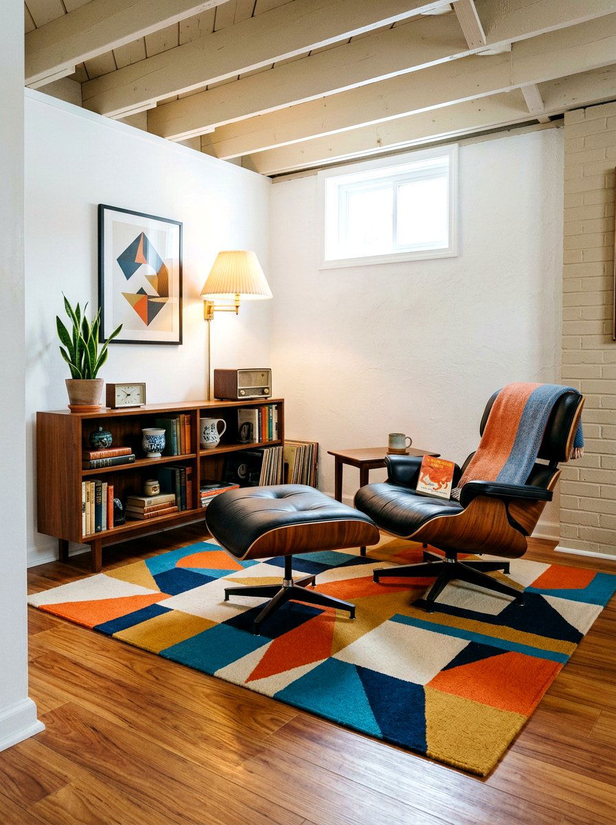 Mid century modern reading space - 30 basement reading nook ideas
