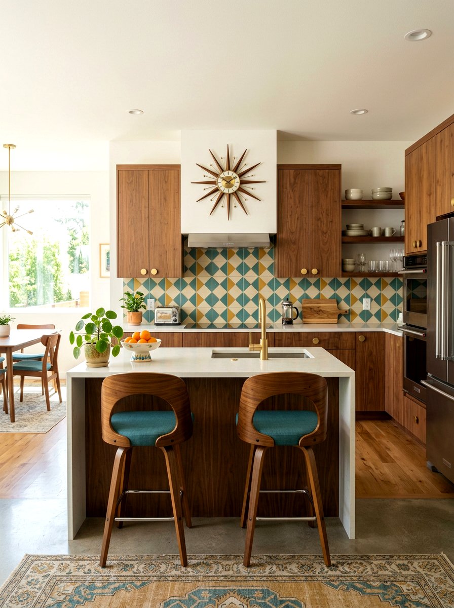Mid century modern rental kitchen - 30 rental kitchen glow up ideas