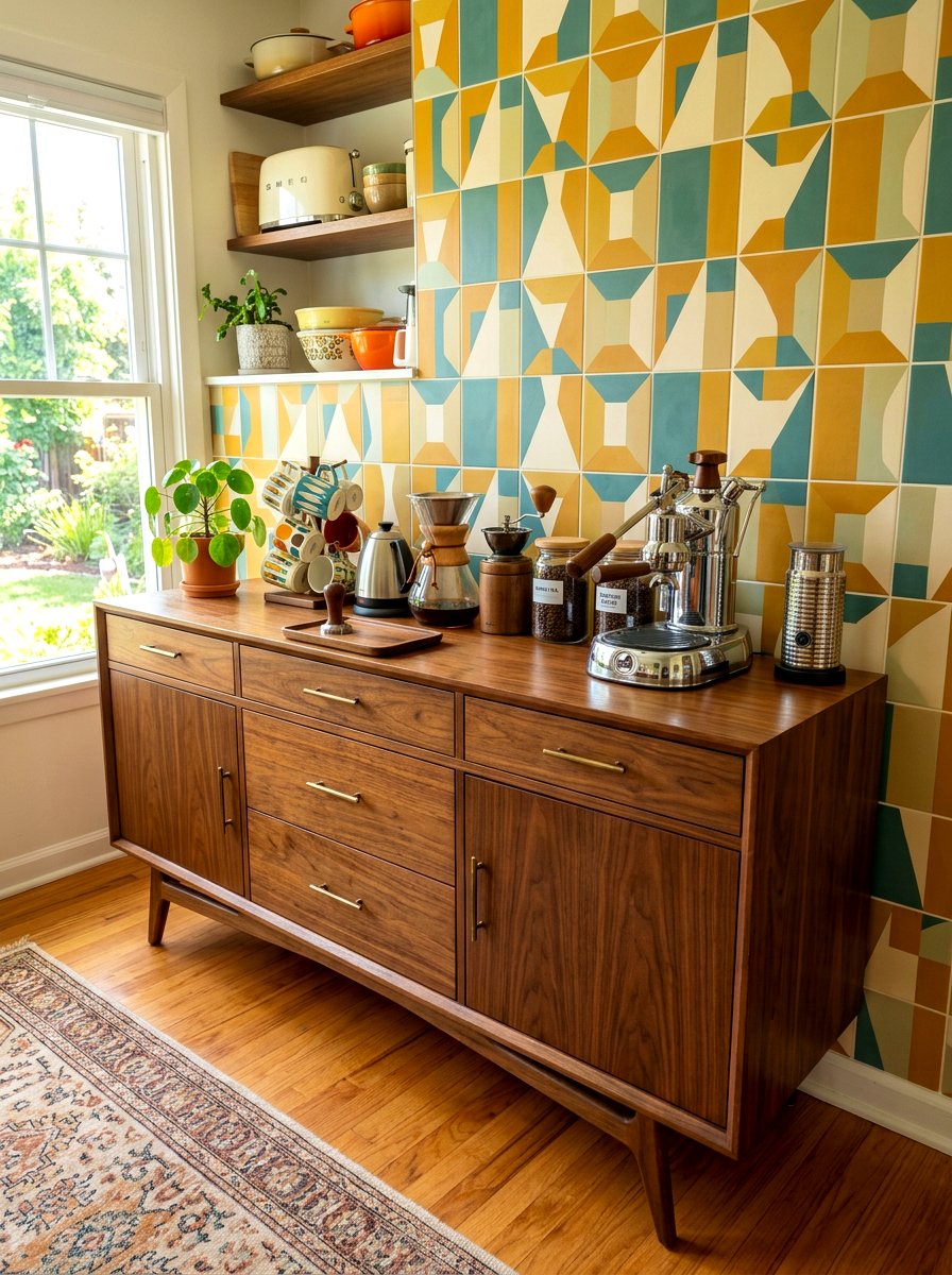 Mid century modern sideboard - 30 freestanding furniture kitchen ideas