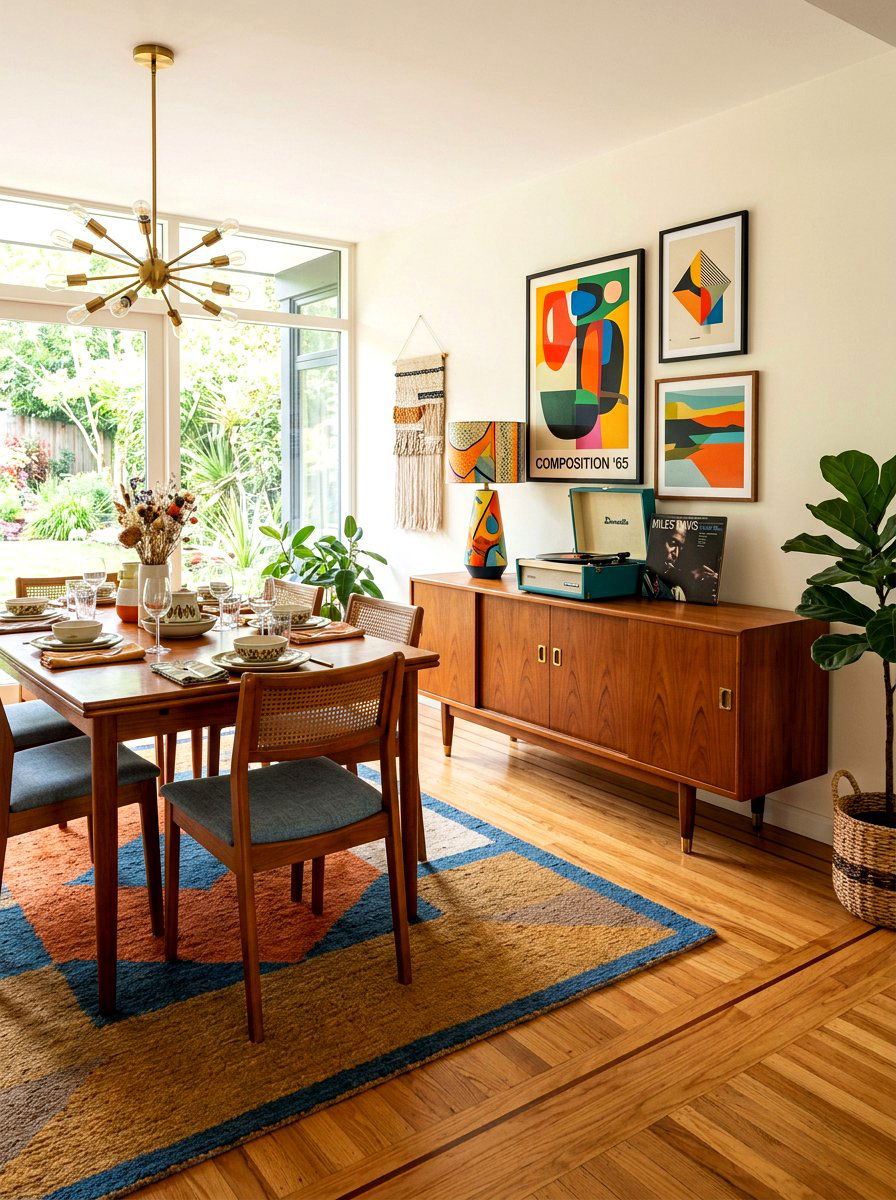 Mid century modern sideboard decor - 30 dining room sideboard styling ideas