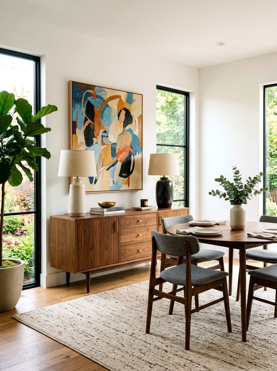 Mid century modern sideboard - 30 antique decor styling ideas