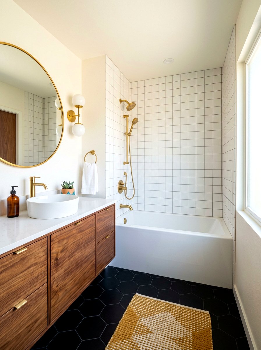 Mid century modern tub alcove - 30 tub nook bathroom ideas