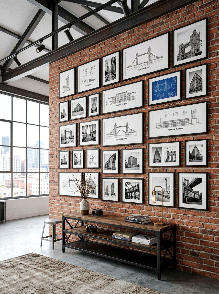 Mid century modern wall - 30 salon wall ideas