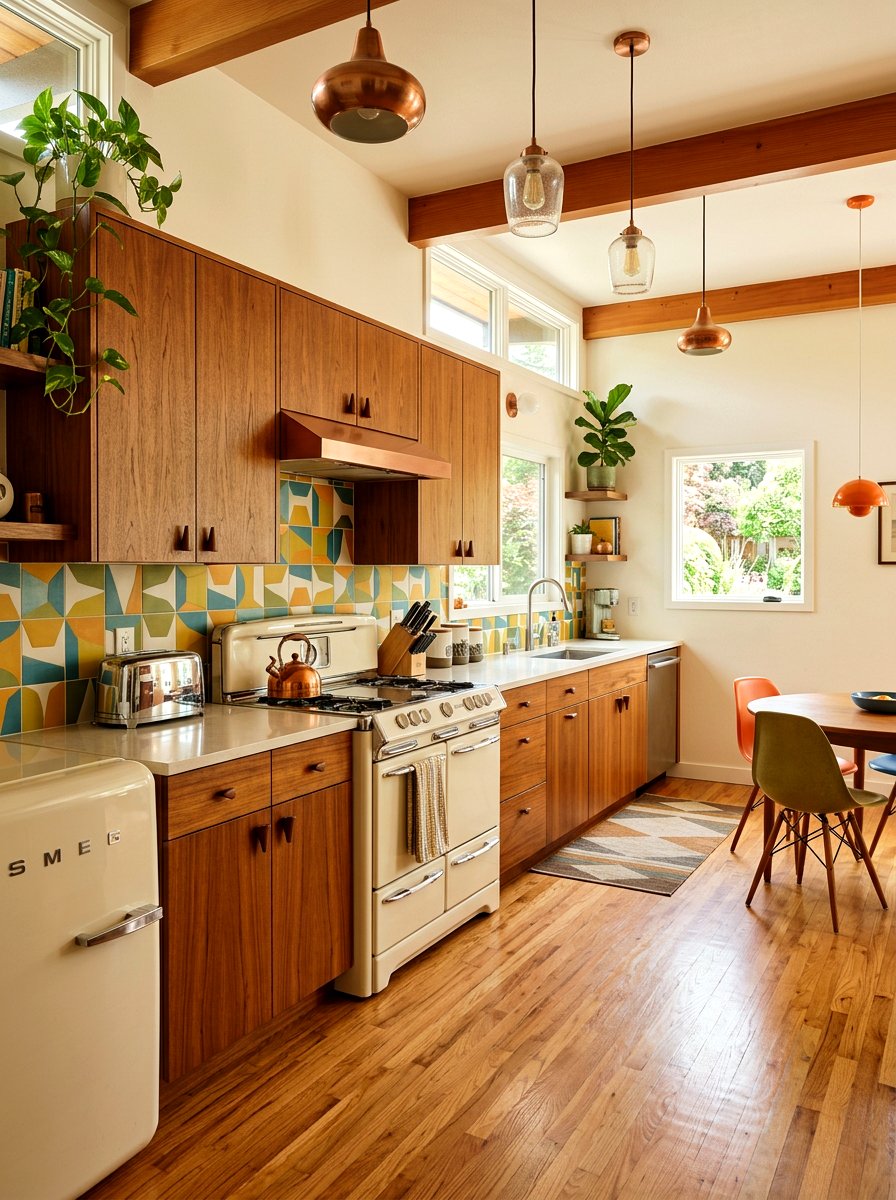 Mid century modern wood knob - 30 wood knob kitchen ideas