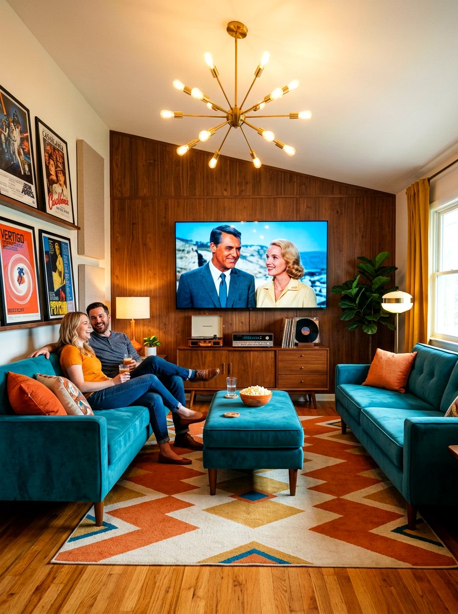 Mid century movie room - 30 movie room ideas