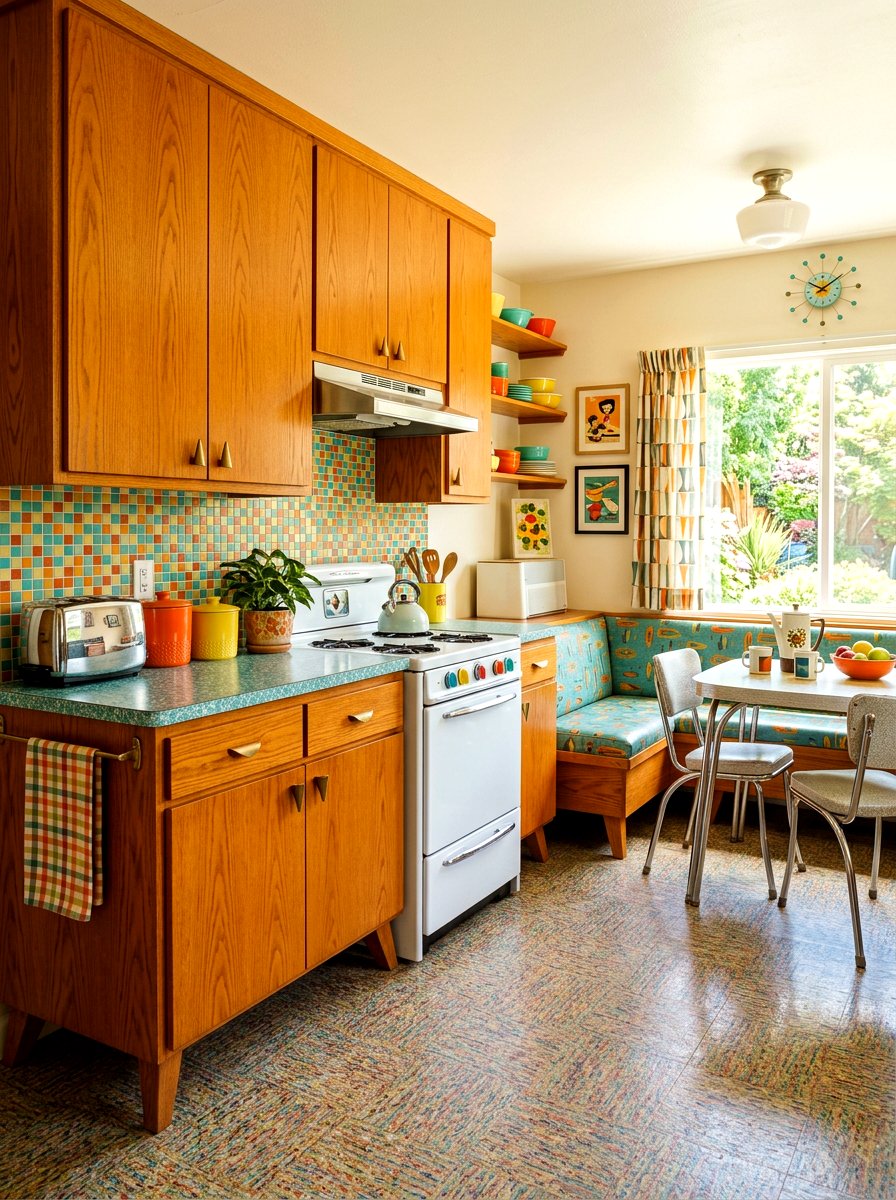 Mid century oak kitchen cabinets - 30 oak kitchen cabinet ideas