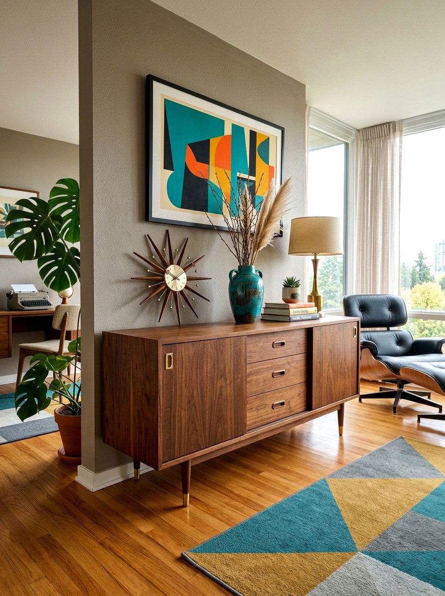 Mid century office credenza - 30 office credenza styling ideas
