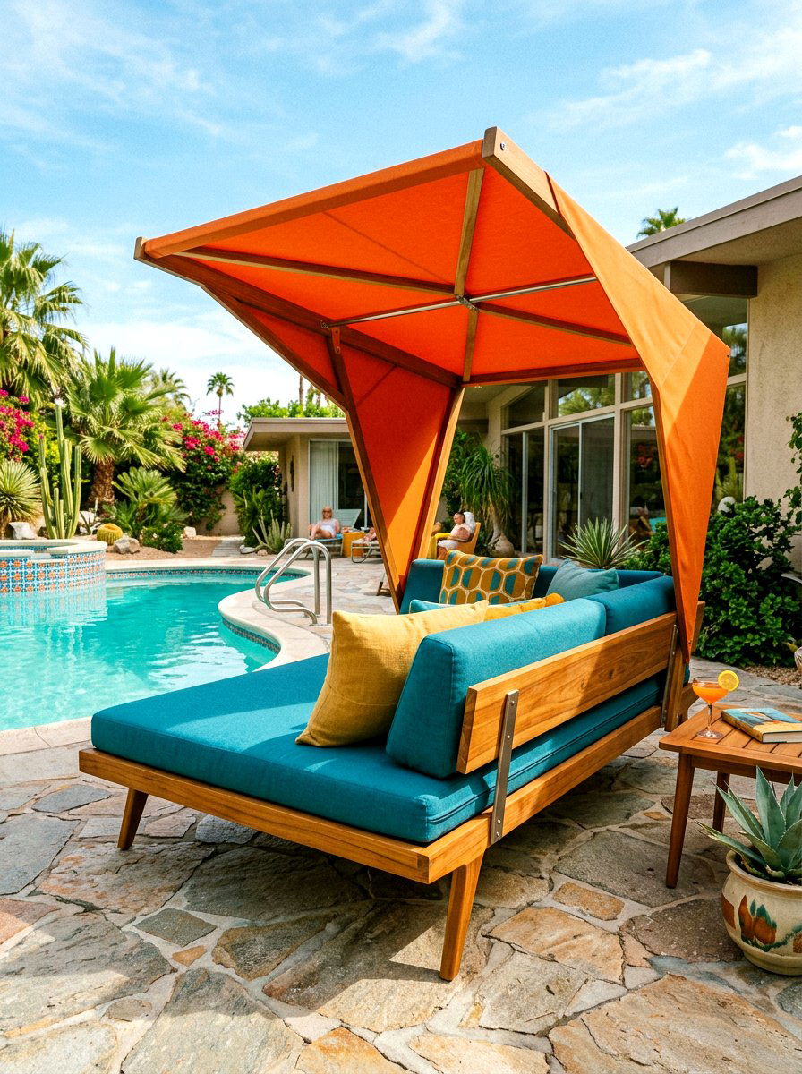 Mid century outdoor daybed - 30 outdoor daybed canopy ideas