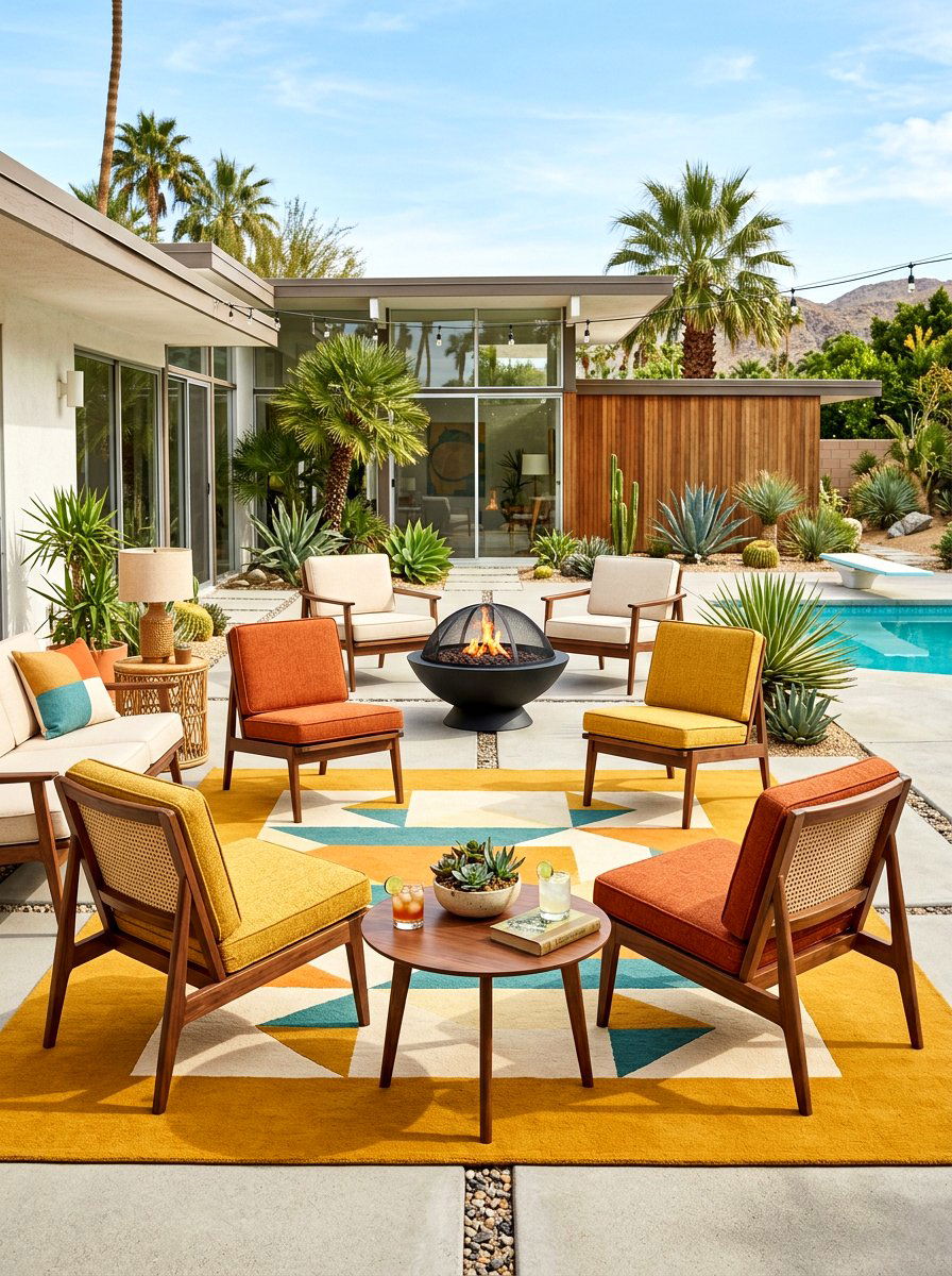 Mid century patio - 30 patio lounge ideas