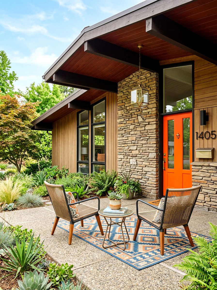 Mid century porch - 30 modern front porch ideas