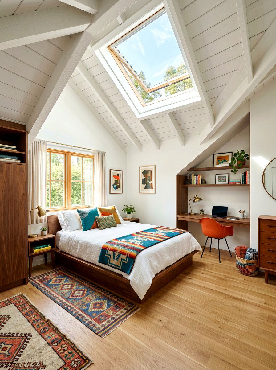 Midcentury Modern Attic Bedroom - 30 midcentury modern decor ideas
