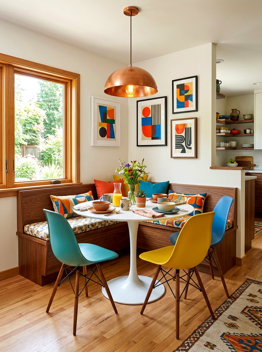 Midcentury Modern Breakfast Nook - 30 midcentury modern decor ideas