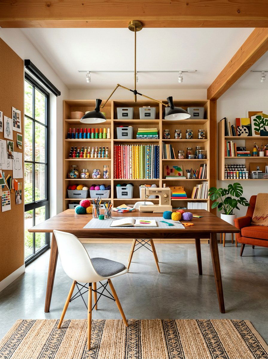 Midcentury Modern Craft Room - 30 midcentury modern decor ideas
