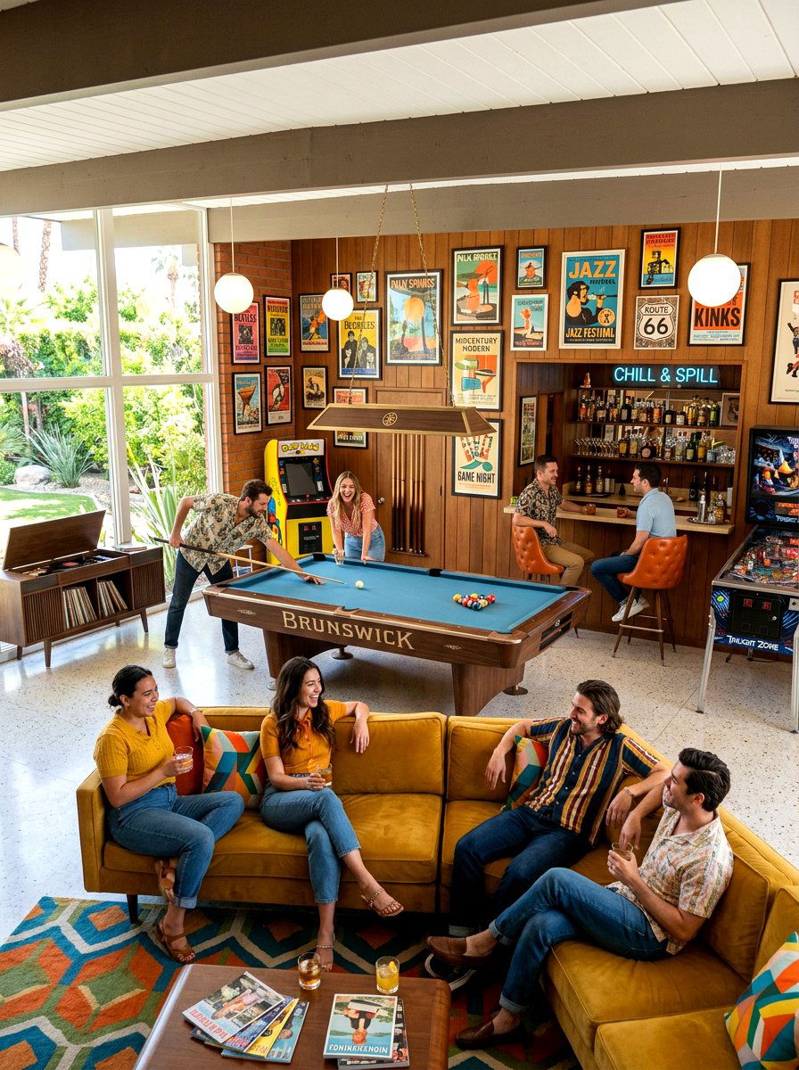 Midcentury Modern Game Room - 30 midcentury modern decor ideas