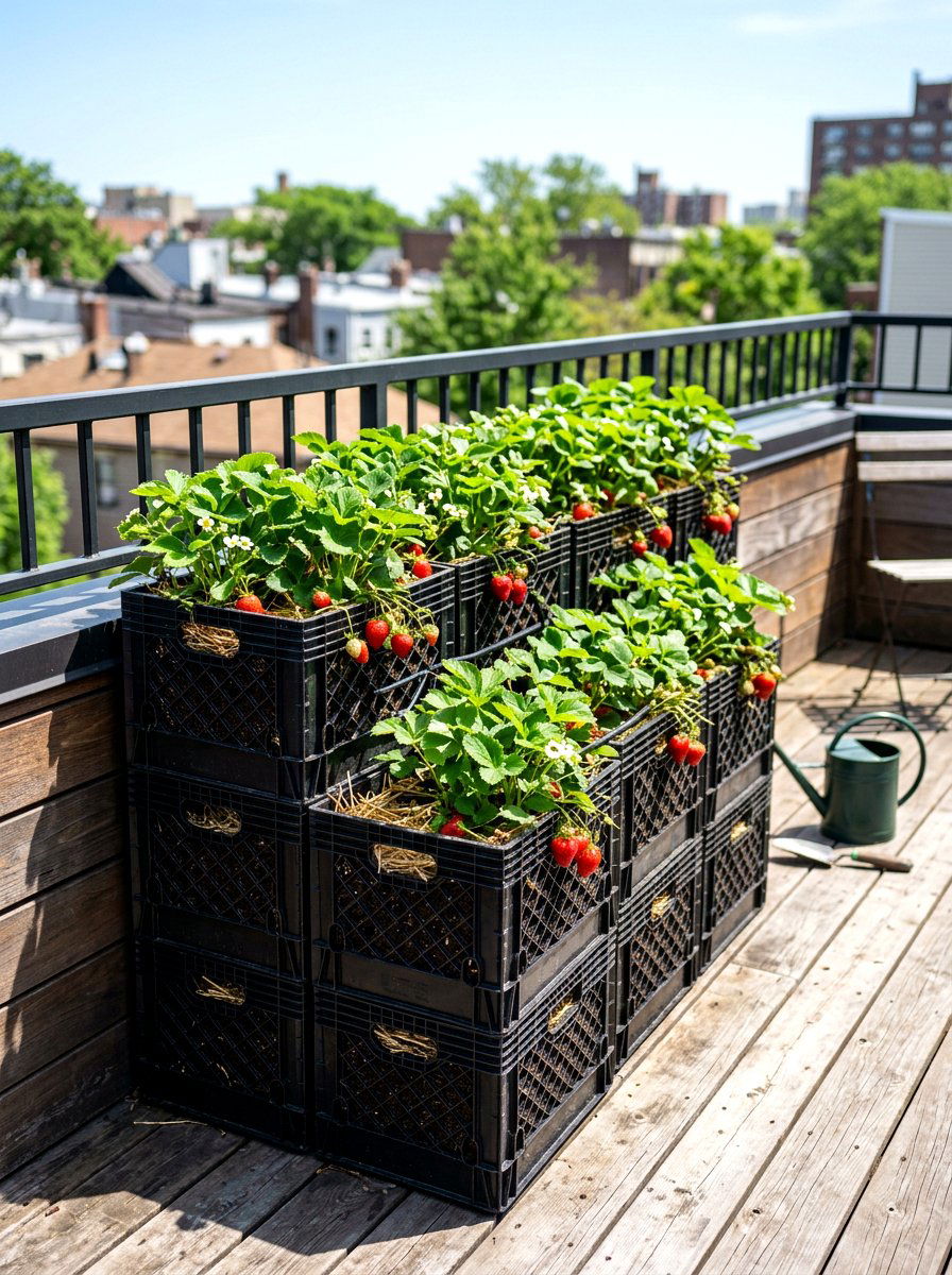 Milk Crate Garden - 30 budget container garden ideas