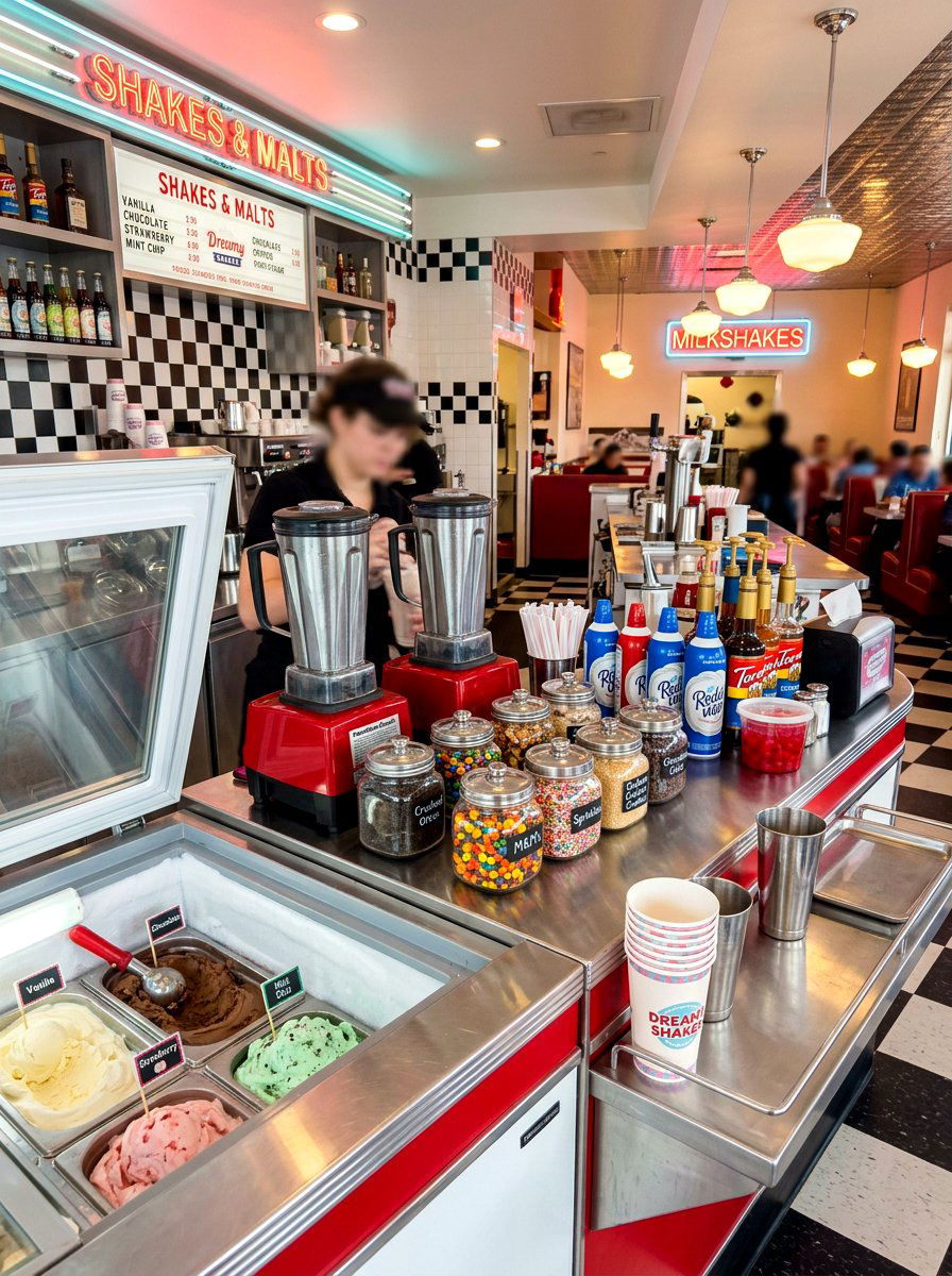 Milkshake Station - 30 beverage station party ideas