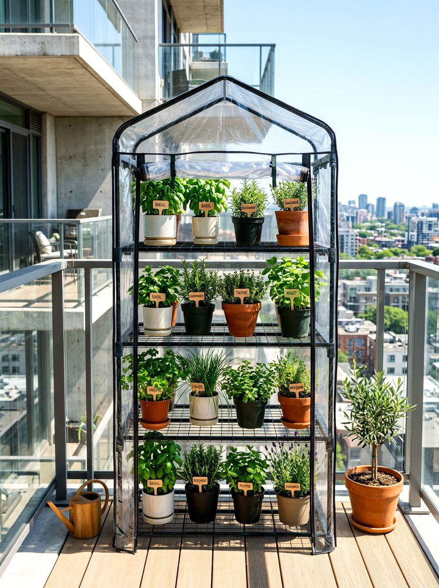 Mini Balcony Greenhouse Bed - 30 raised bed greenhouse ideas