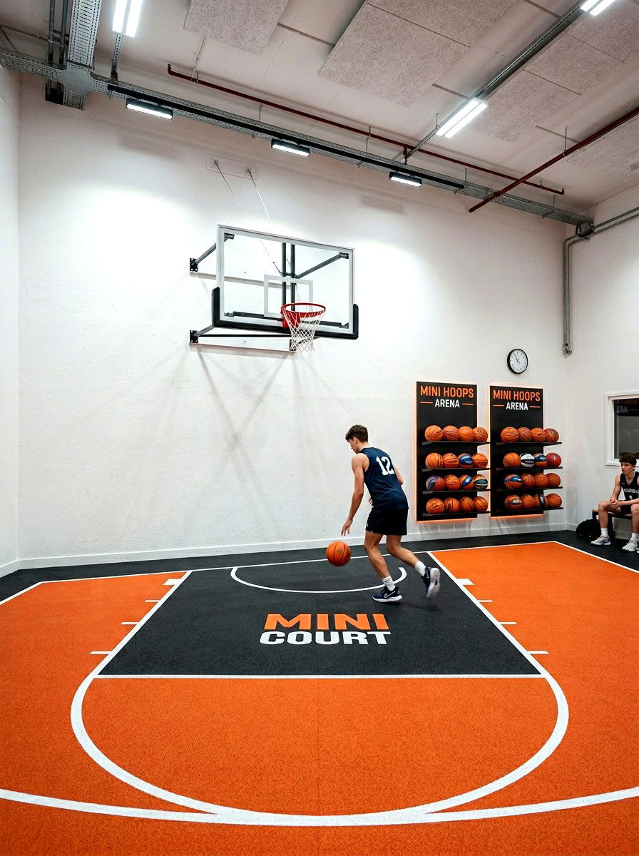Mini Basketball Court - 30 basement playroom ideas