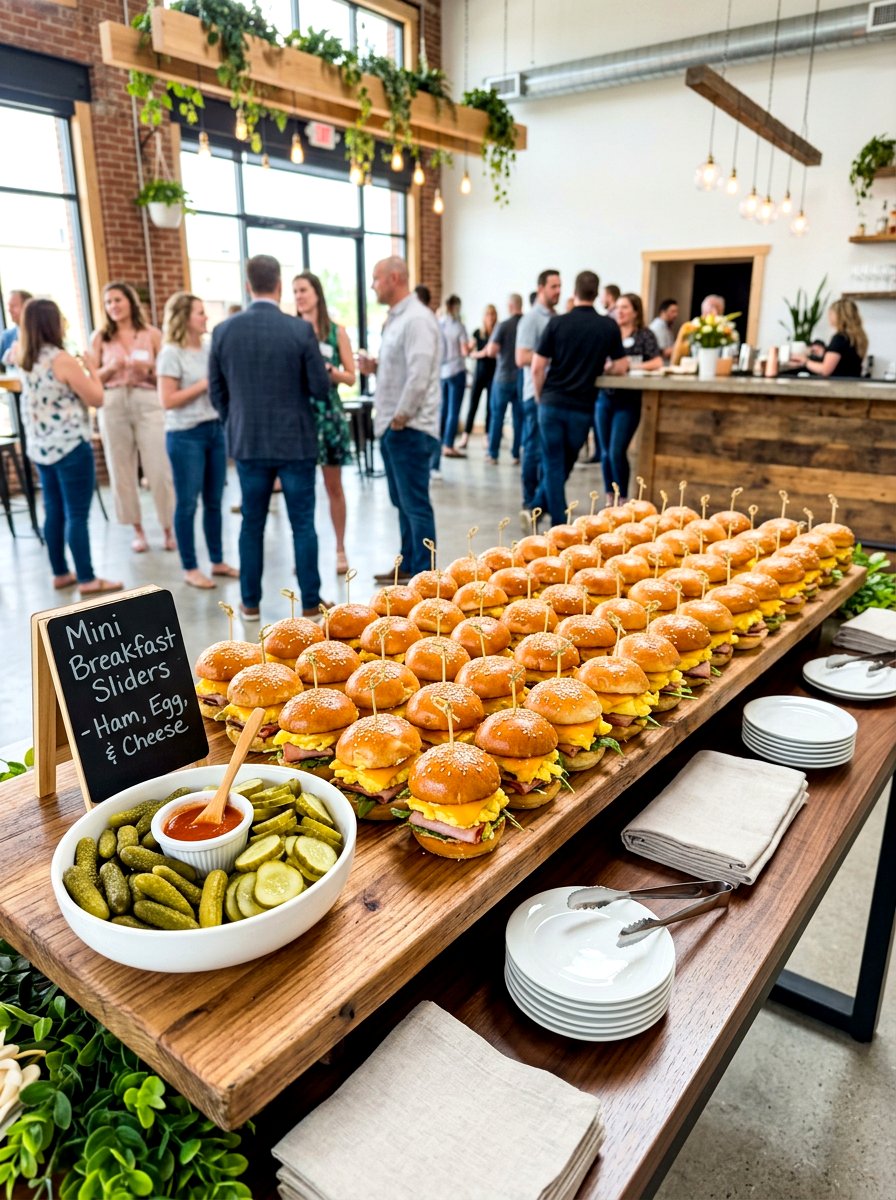 Mini Breakfast Slider Buffet - 30 breakfast buffet ideas