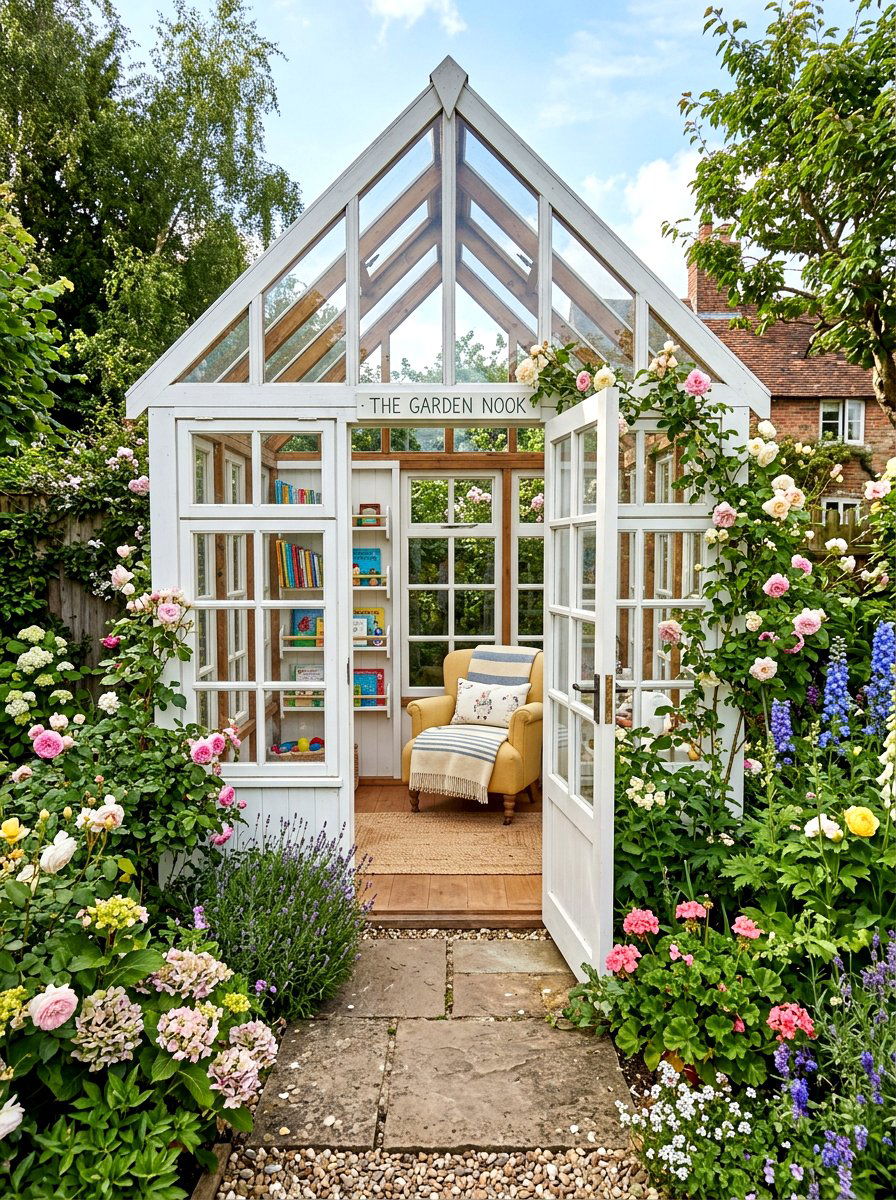 Mini Greenhouse Playhouse - 30 playhouse ideas