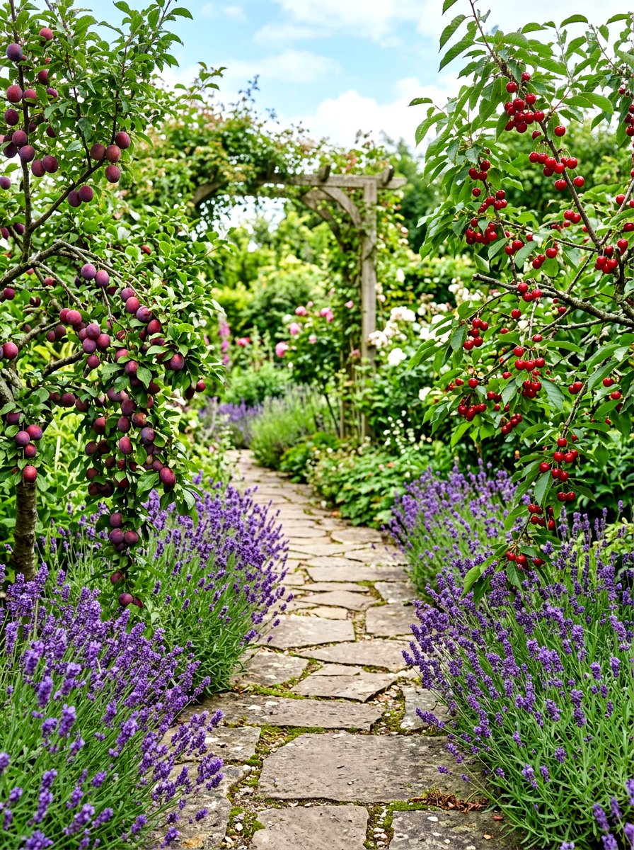 Mini Orchard Garden Path - 30 dwarf fruit tree garden ideas