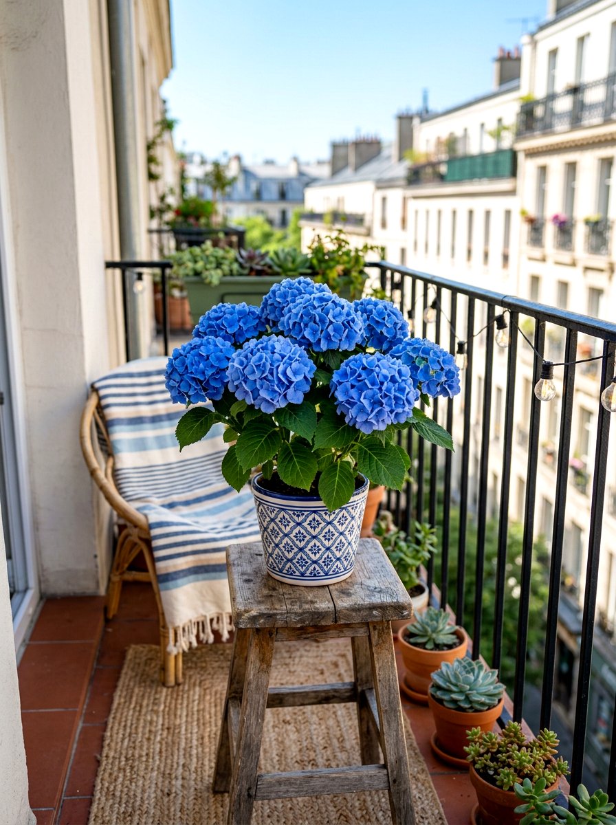 Mini Penny Hydrangea Small Porch - 30 hydrangea porch planter ideas