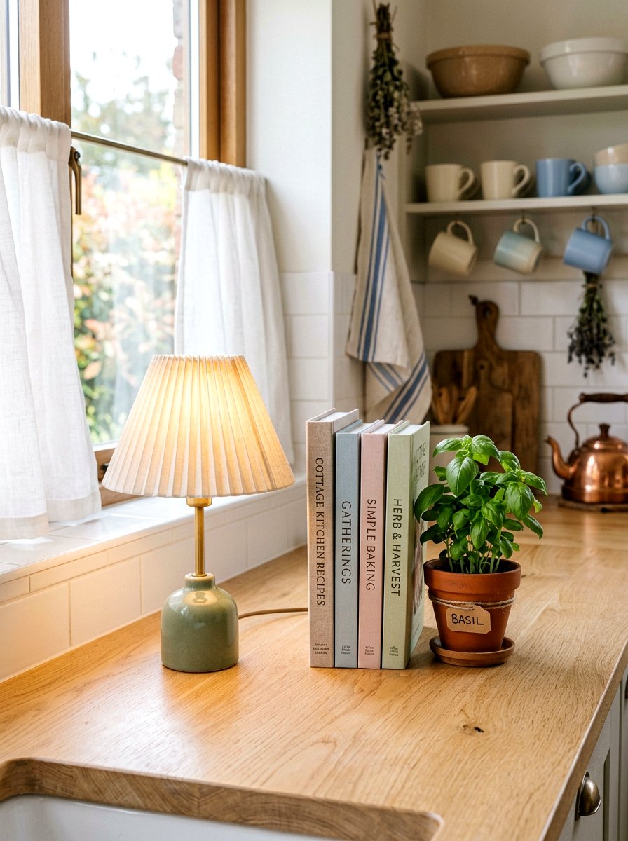 Mini Pleated Shade Lamp - 30 kitchen table lamp ideas