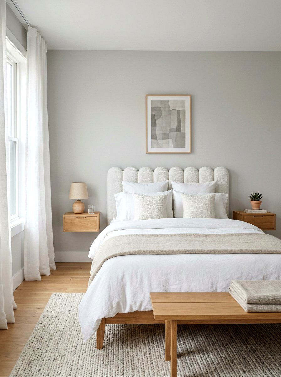 Mini Scallop Edge Headboard - 30 scalloped headboard ideas