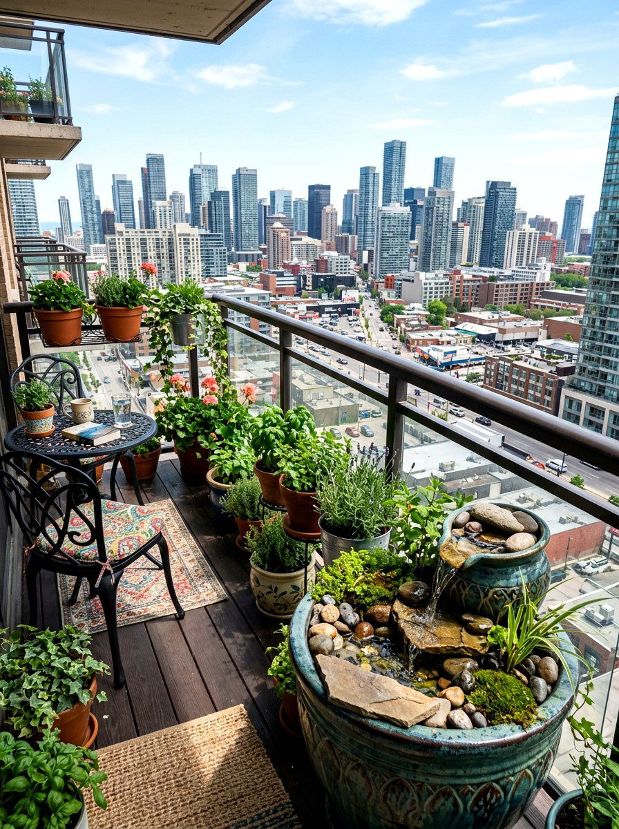 Mini waterfall for balcony - 30 pondless waterfall ideas
