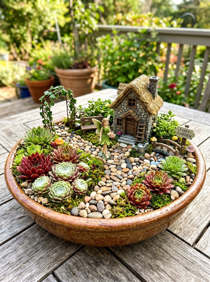 Miniature Fairy Garden - 30 succulent garden ideas