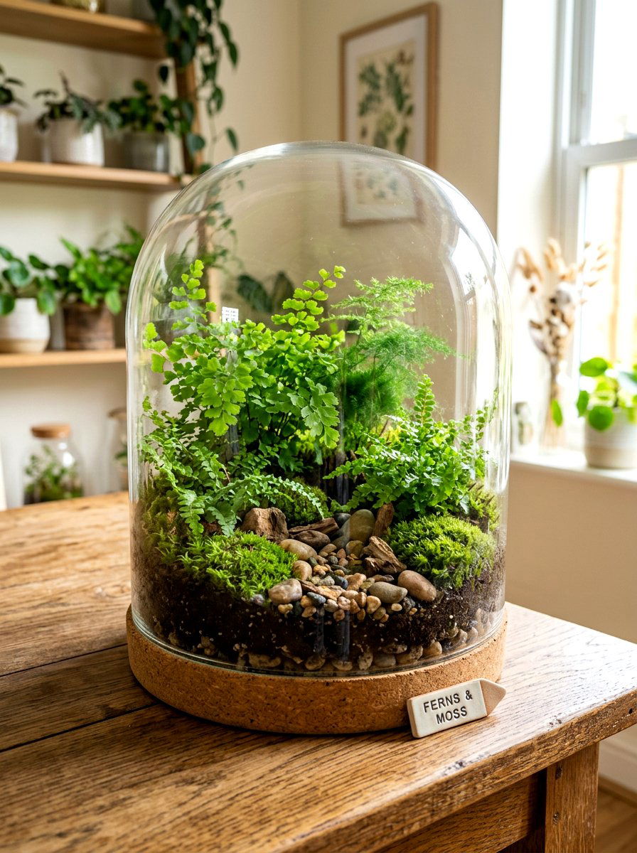 Miniature Fern Terrarium - 30 fern garden ideas