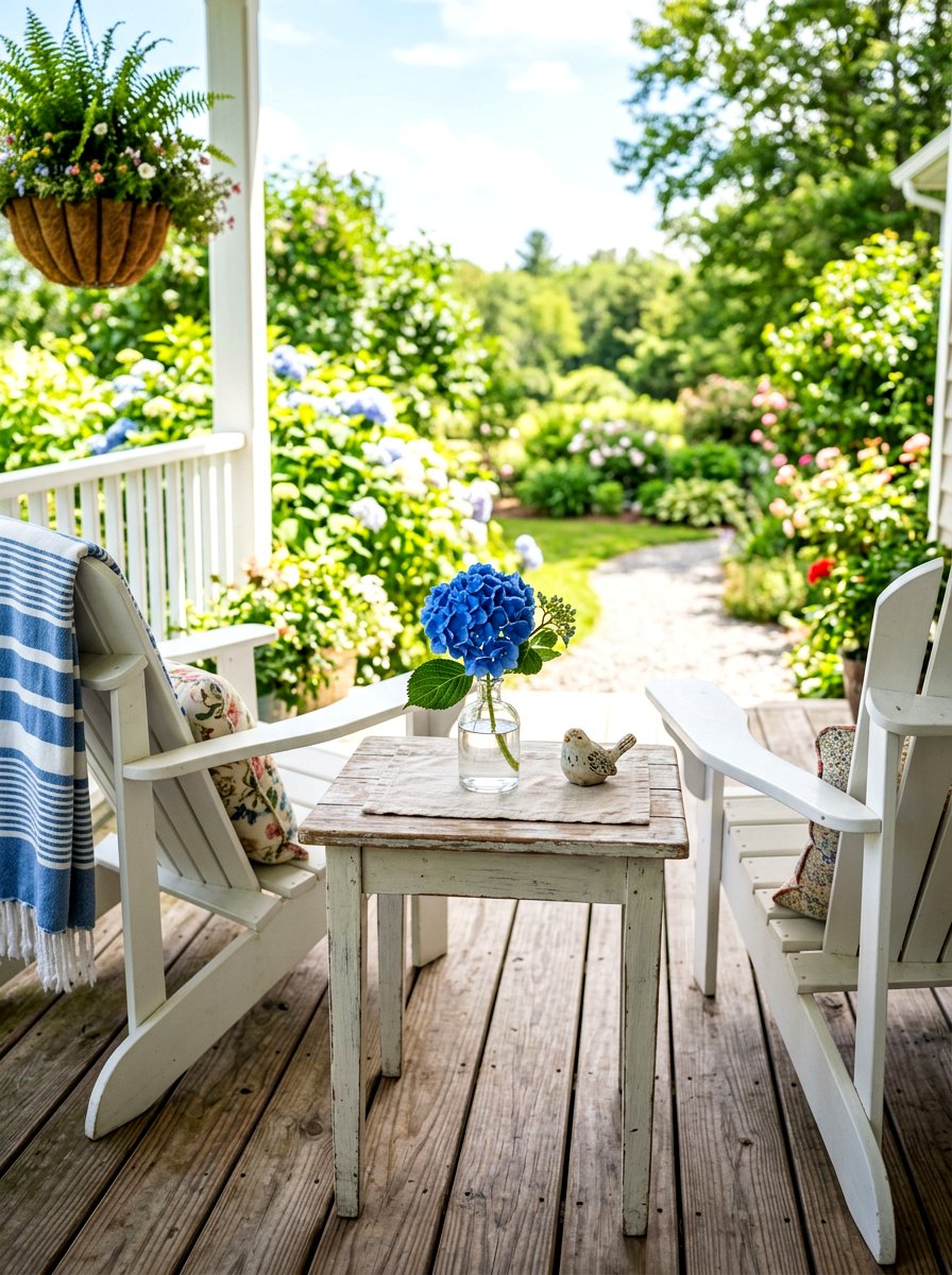 Miniature Hydrangea Table Decor - 30 front porch hydrangea ideas