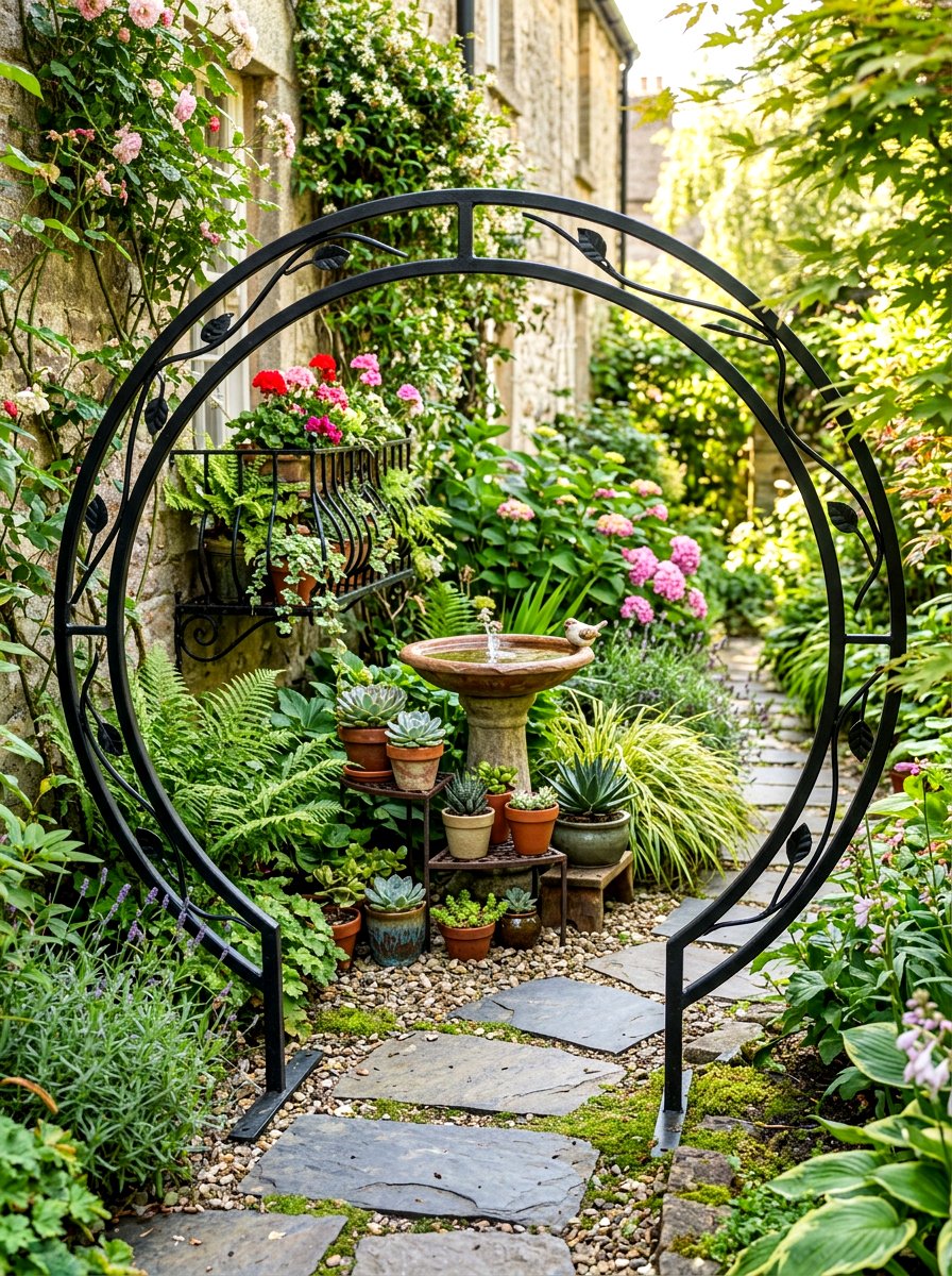 Miniature Moon Gate For Small Gardens - 30 moon gate garden ideas