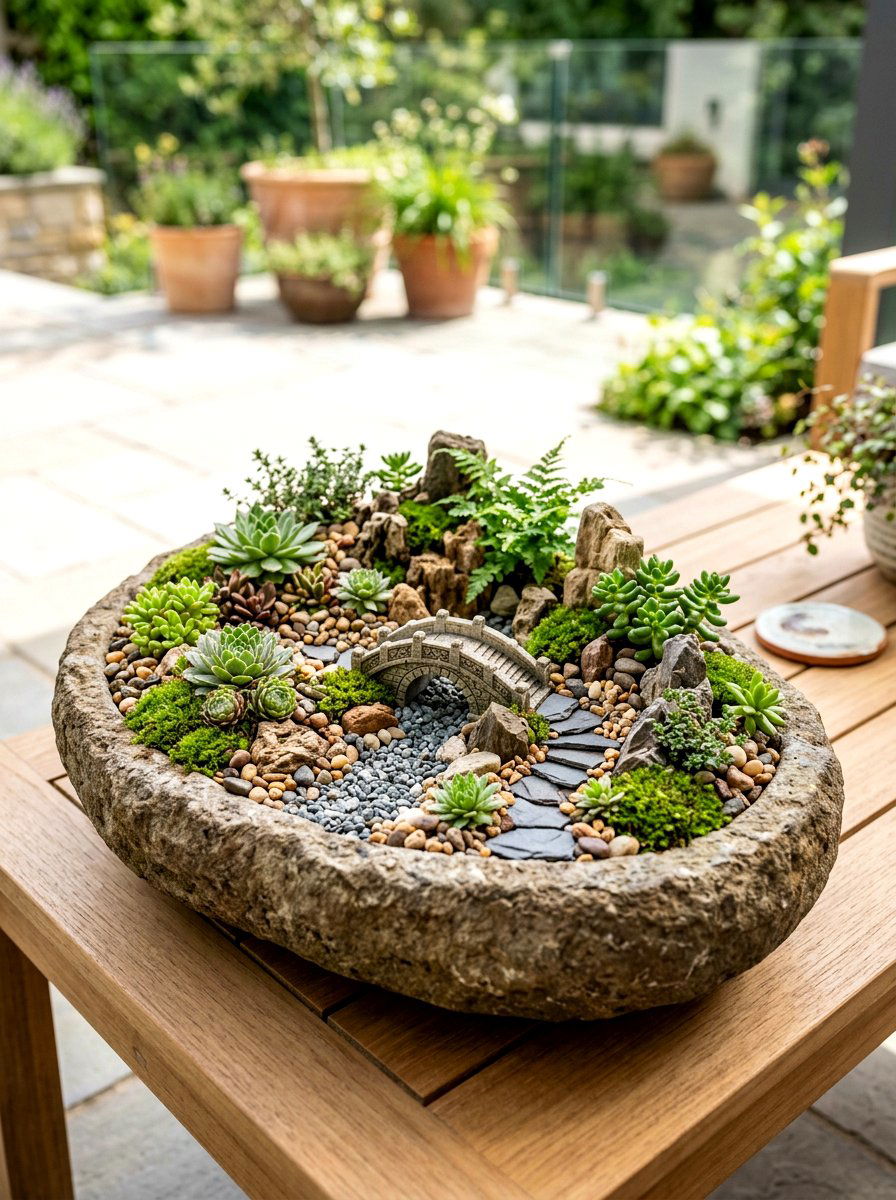 Miniature Rock Garden Container - 30 rock garden ideas
