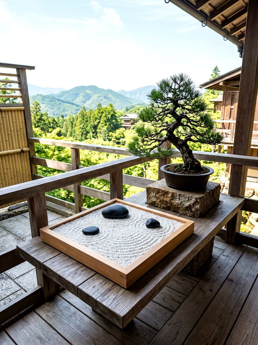 Miniature Zen Space - 30 pebble garden ideas