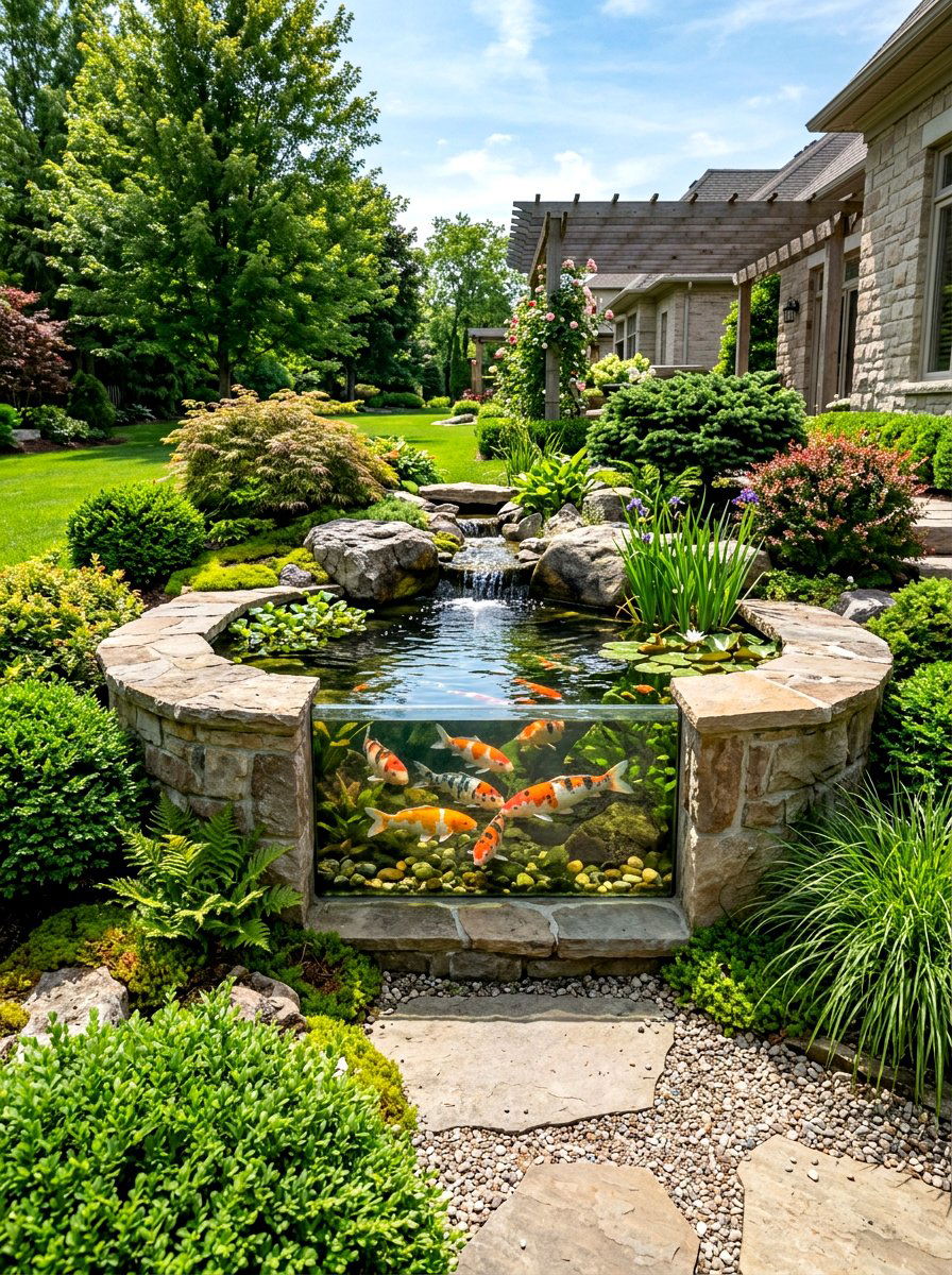 Miniature koi pond - 30 small pond ideas