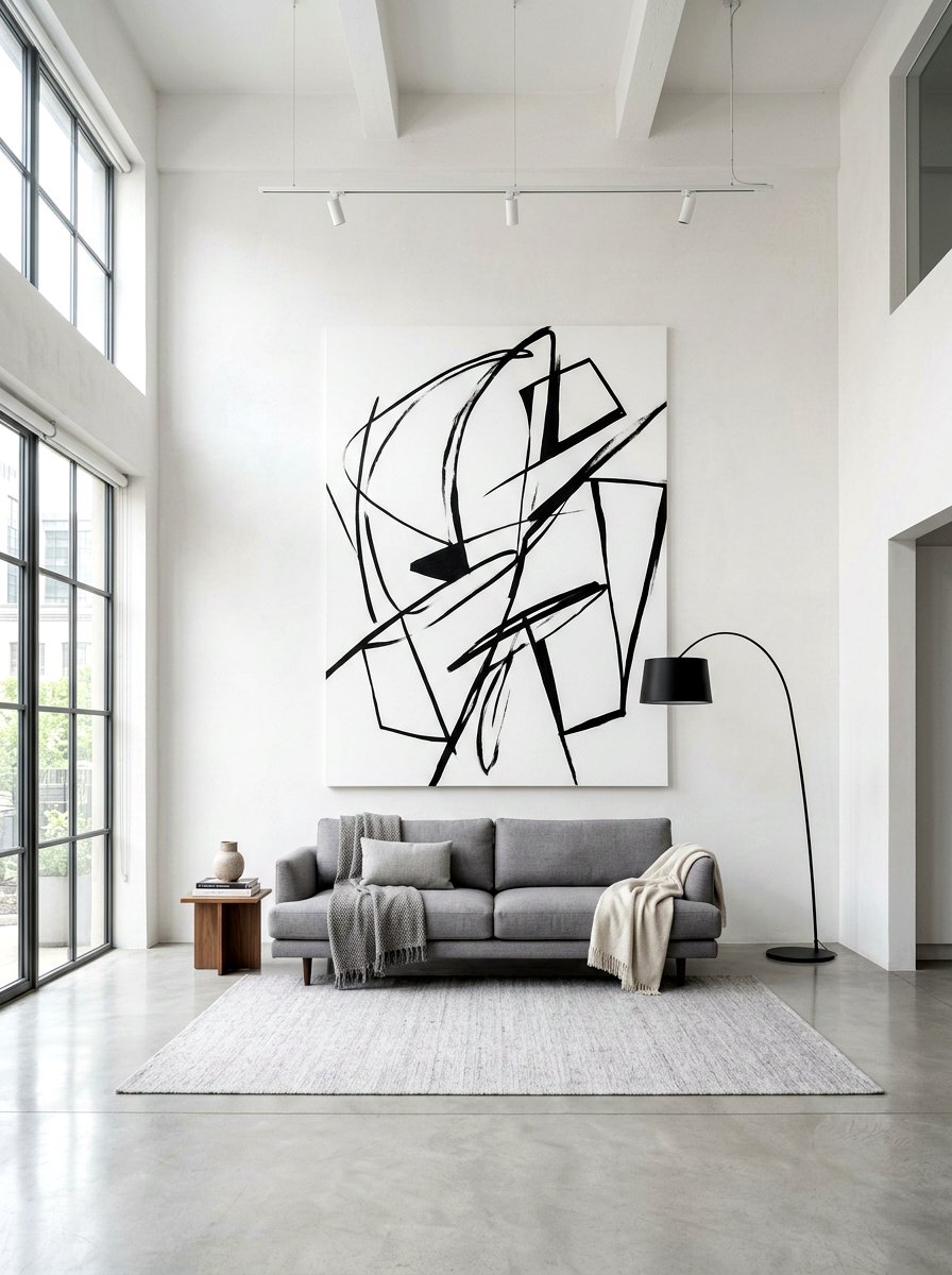 Minimalist Abstract Art - 30 quiet room decor ideas