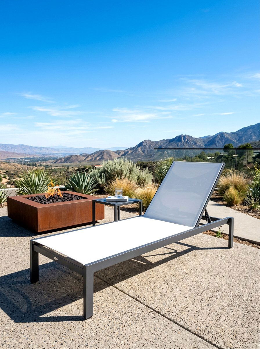 Minimalist Aluminum Chaise - 30 chaise lounge patio ideas