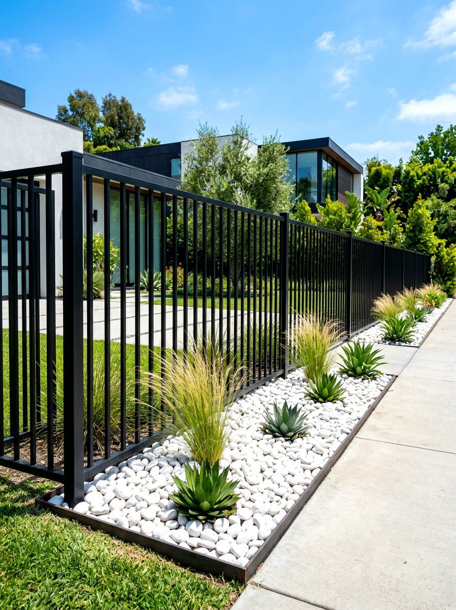 Minimalist Aluminum Fence - 30 modern fence ideas