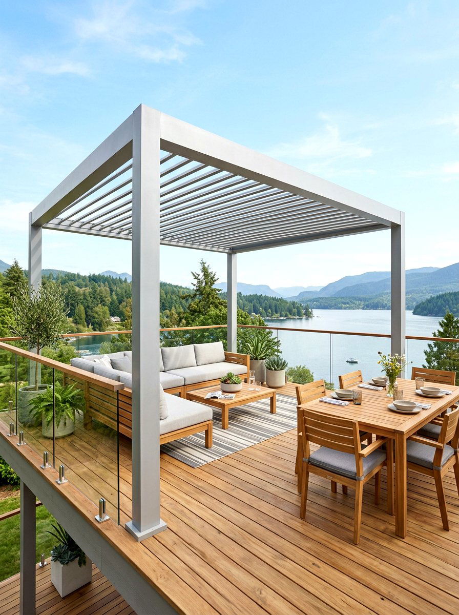 Minimalist Aluminum Pergola For Deck - 30 small pergola ideas