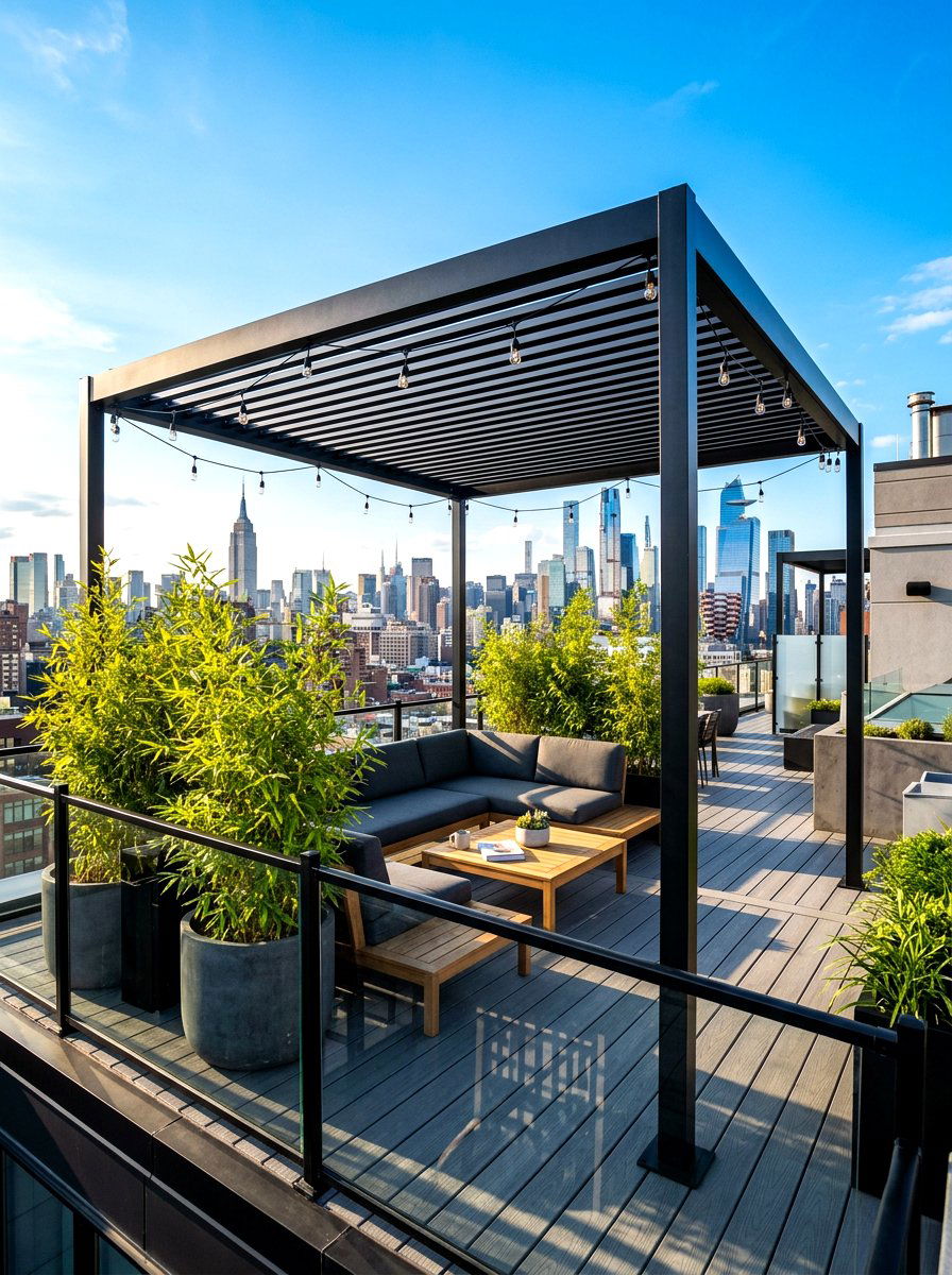 Minimalist Aluminum Pergola Gazebo - 30 metal gazebo ideas