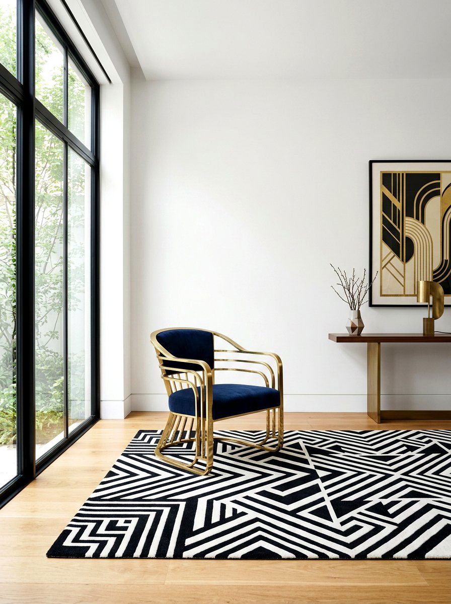 Minimalist Art Deco living room look - 30 art deco living room ideas