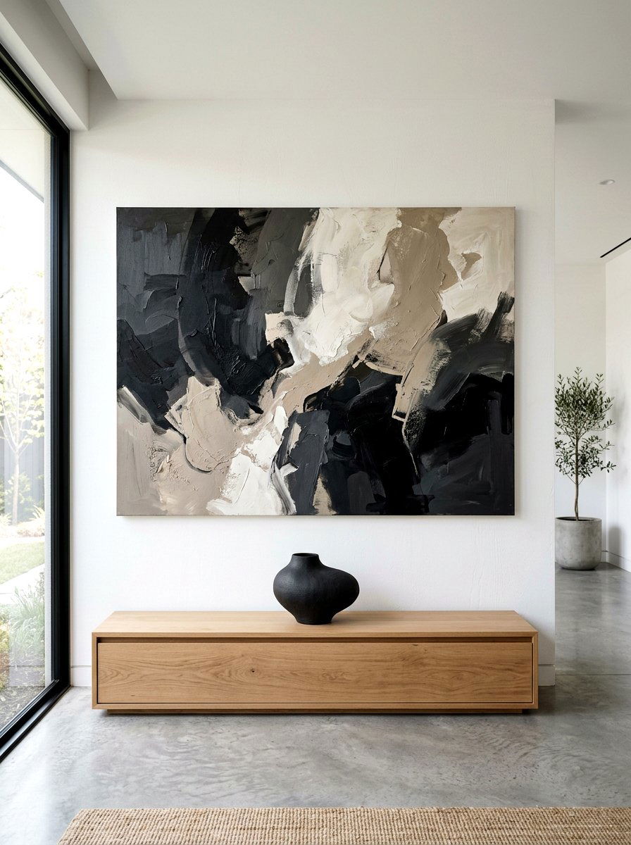 Minimalist Art Display - 30 quiet luxury apartment ideas